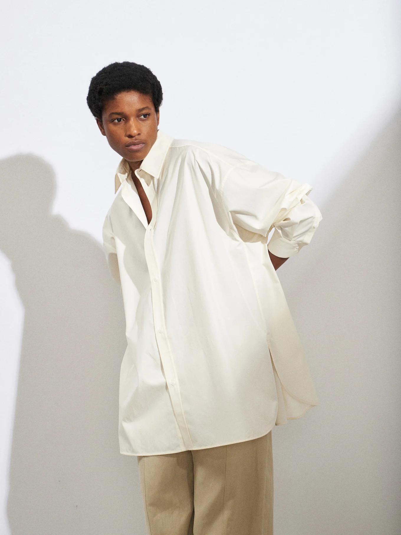 Organic-cotton long-sleeved shirt | Matches (UK)