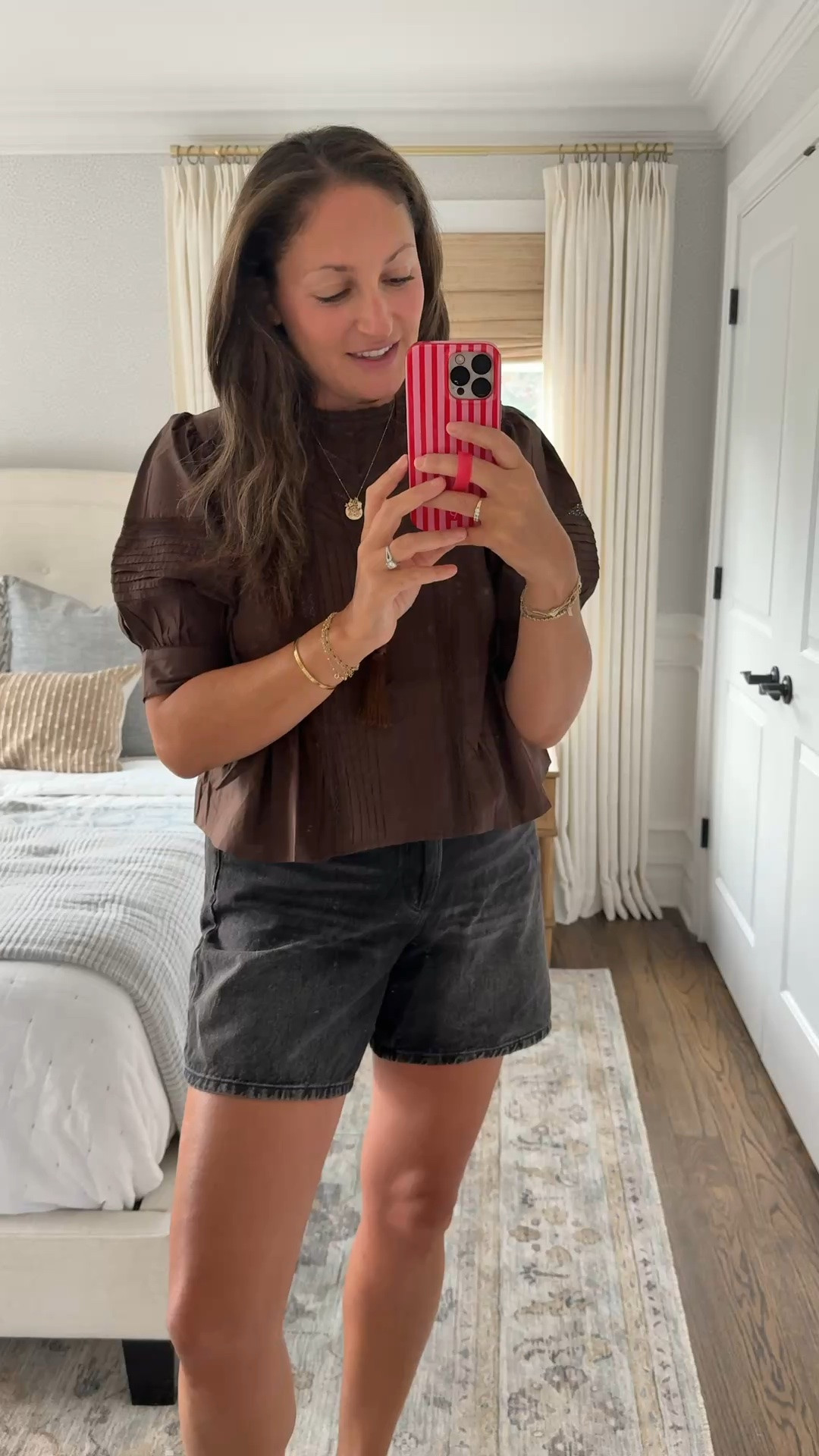 Another gorgeous fall top - the perfection transitional outfit! Pair it with jeans, shorts or white pants. I think it looks so chic and I LOVE it layered with this chocolate brown tassel necklace!

OOTD, transitional outfit, workwear, fall top, seasonal outfit, school dropoff look

#LTKootd #LTKOver40 #LTKvlog