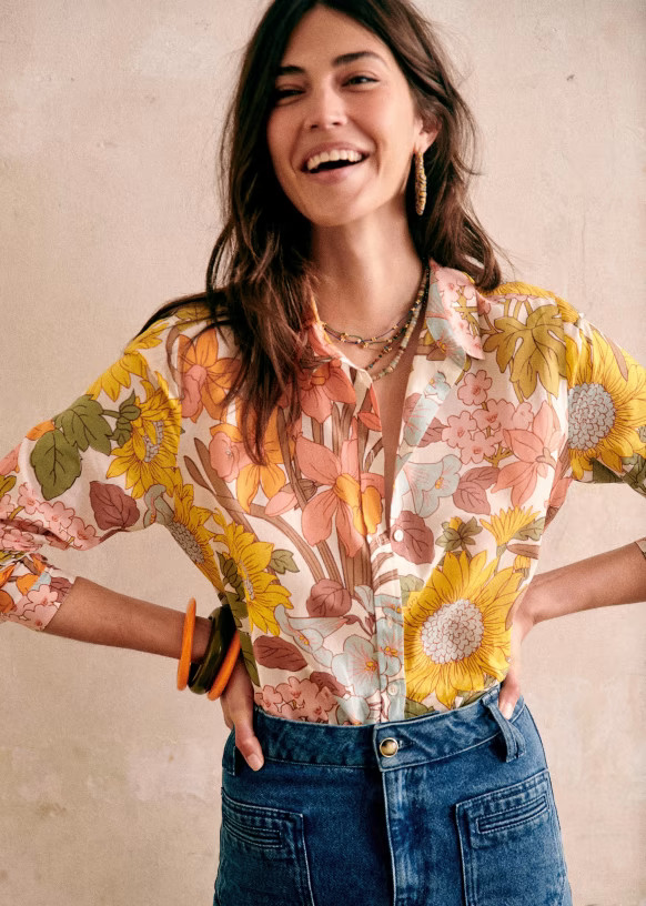 Pierro Shirt - 70s Boho - Organic Cotton - Sézane | Sezane Paris