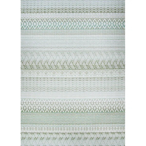 Koski Geometric Flatweave Palm Indoor / Outdoor Area Rug | Wayfair North America