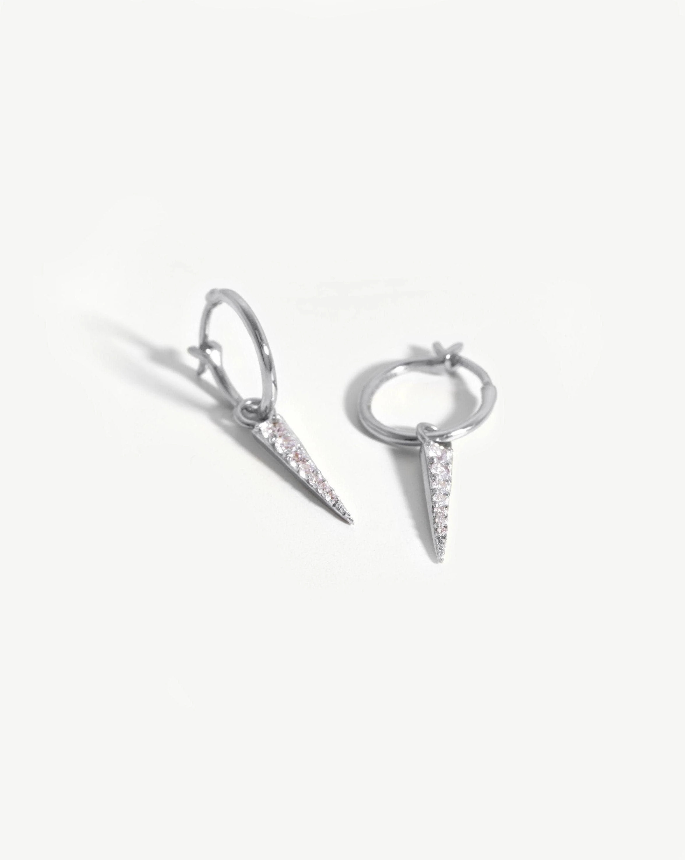 Small Pave Spike Charm Hoop Earrings | Missoma UK