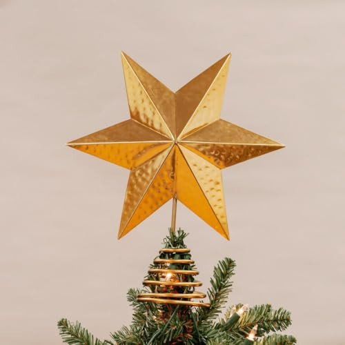 Dear Holidays Large Gold Star Tree Topper | Amazon (US)