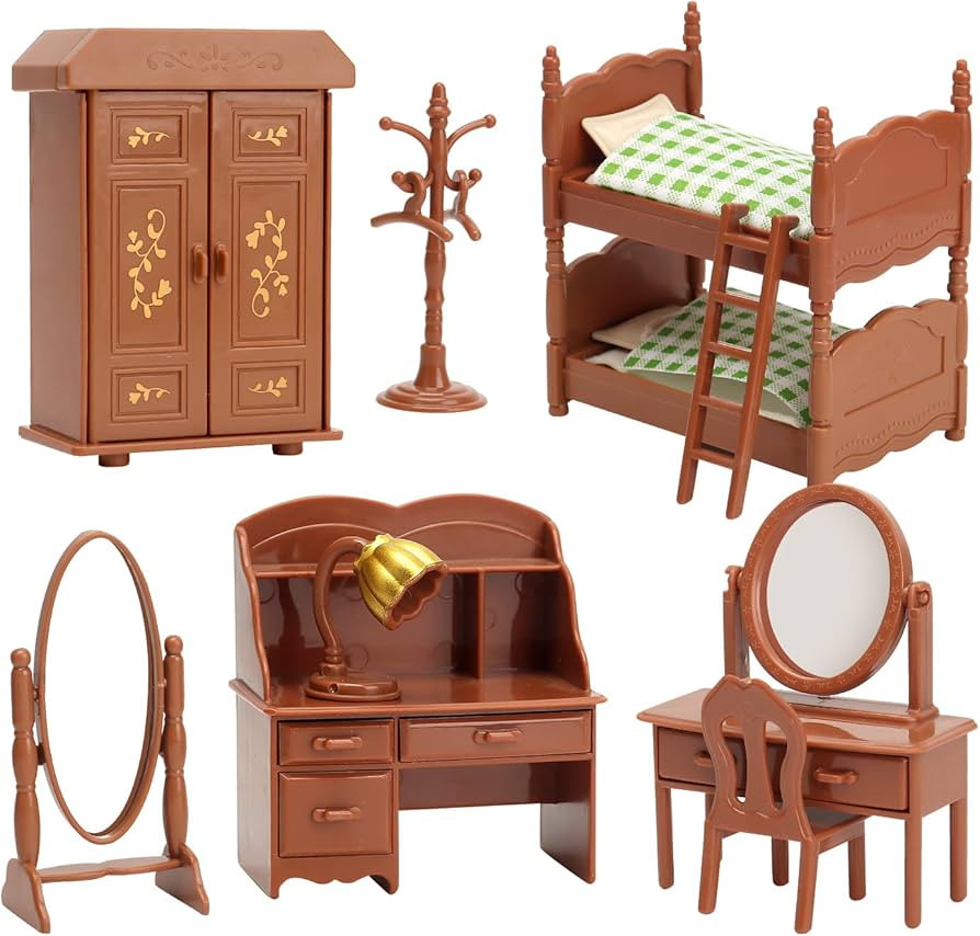 Dollhouse Furniture Set for Kids Toys Miniature Doll House Accessories Pretend Play Toys for Boys... | Amazon (US)