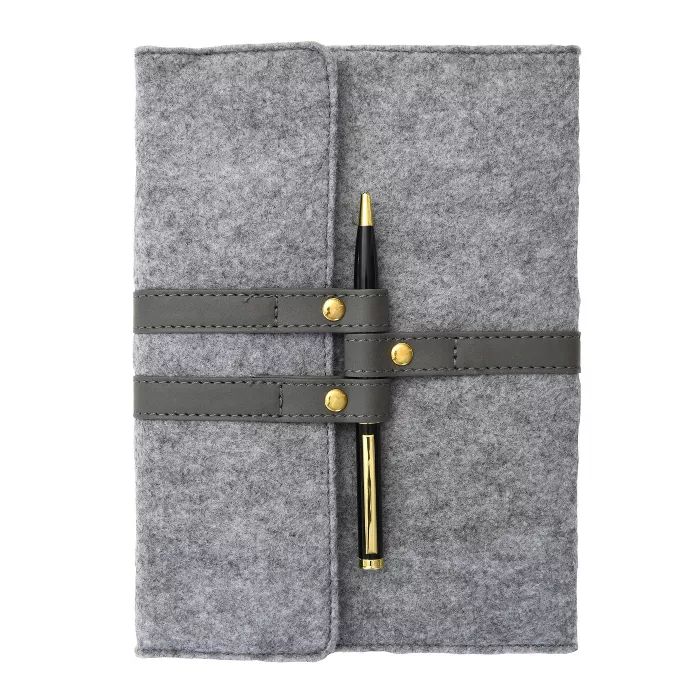 Fabric Snap Closure Lined Journal Gray - Gartner Studios | Target
