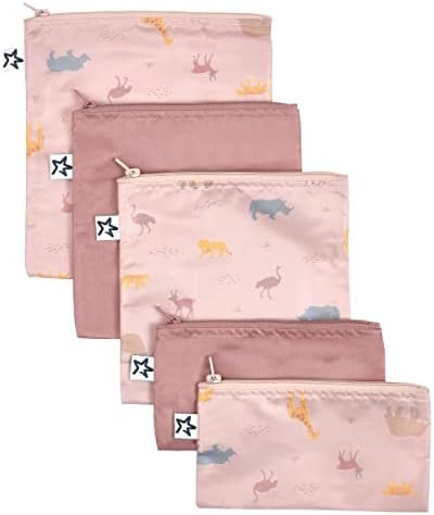 Tiny Twinkle Reusable Snack Bags 5 Pack - Machine Washable - PVC, BPA, & Phthalate Free - Food Sa... | Amazon (US)