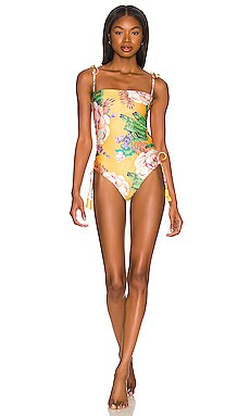 Agua Bendita x REVOLVE Posh One Piece in Mango Floral from Revolve.com | Revolve Clothing (Global)