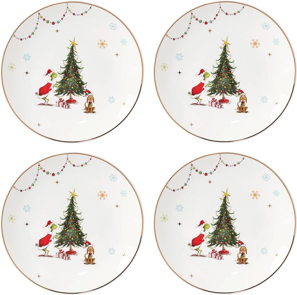 LENOX 895052 Merry Grinchmas Dinner Plates, Set Of 4, Green, 10.75" | Amazon (US)