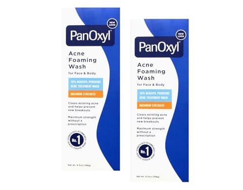 PanOxyl Acne Foaming Wash 10% Benzoyl Peroxide 5.5 oz (156 g) - Pack of 2 | Amazon (US)