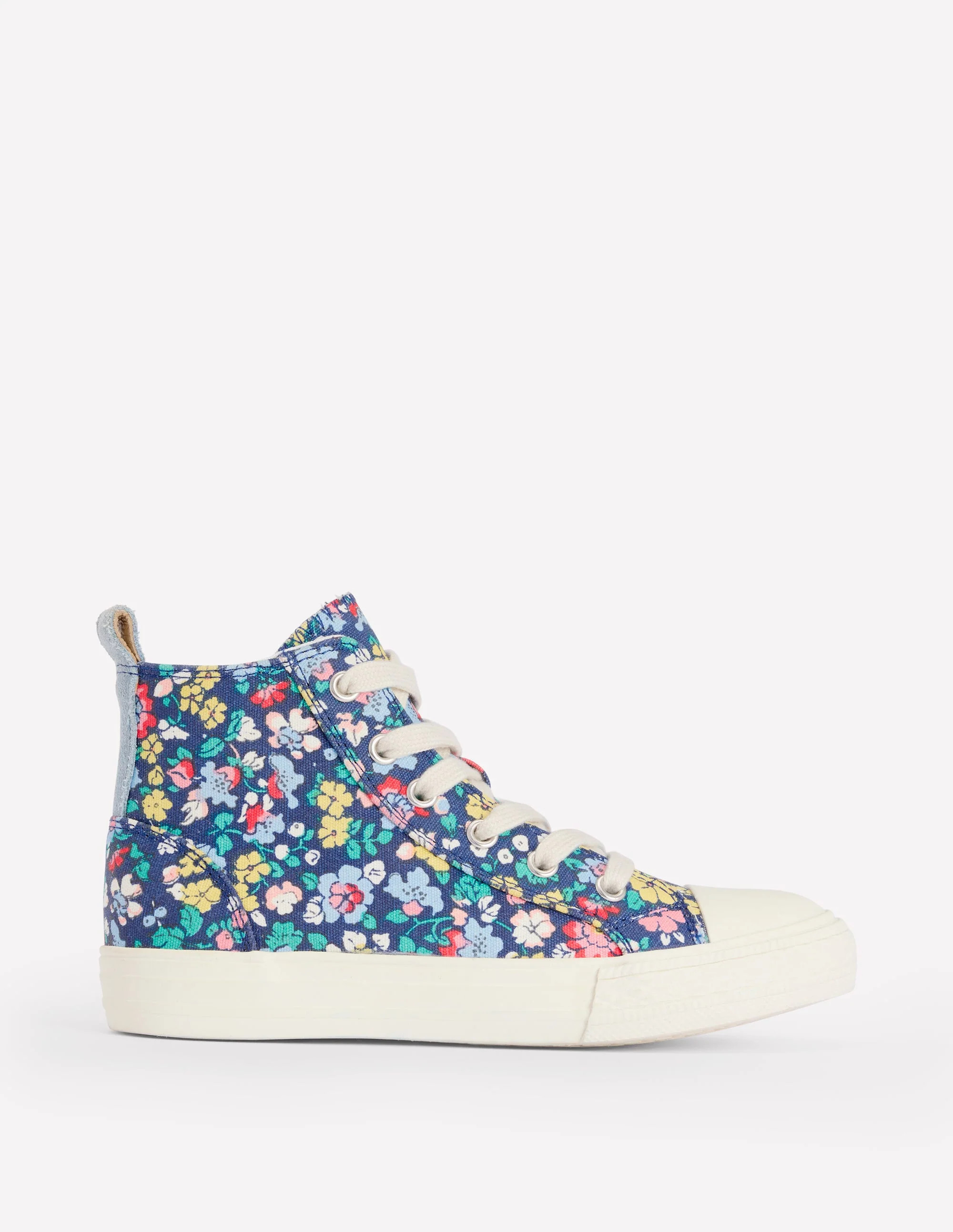 Canvas High Tops-Sapphire Blue Floral | Boden (US)