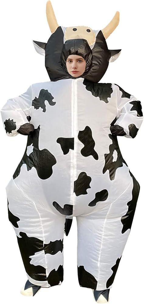 Arokibui Inflatable Cow Costume Blow up Costume Cosplay Party Festival Halloween Costume Parade C... | Amazon (UK)