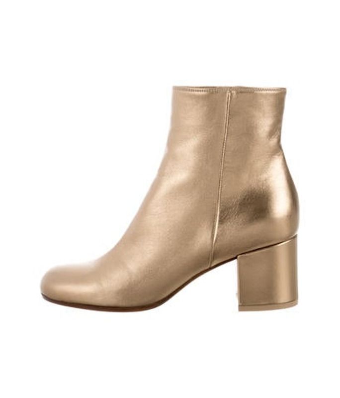 Gianvito Rossi Metallic Ankle Boots Gold Gianvito Rossi Metallic Ankle Boots | The RealReal