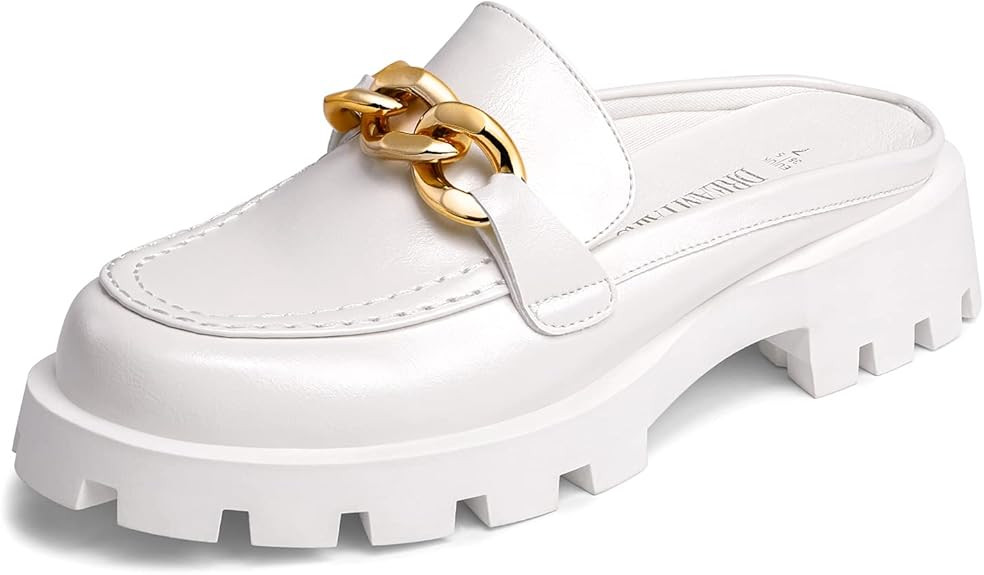 DREAM PAIRS Mules for Women Slip On Shoes Platform Thick Comfortable Women’s Chunky Flat Slides... | Amazon (US)
