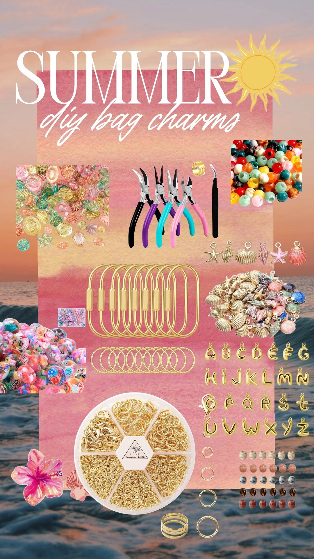 DIY summer bag charms!