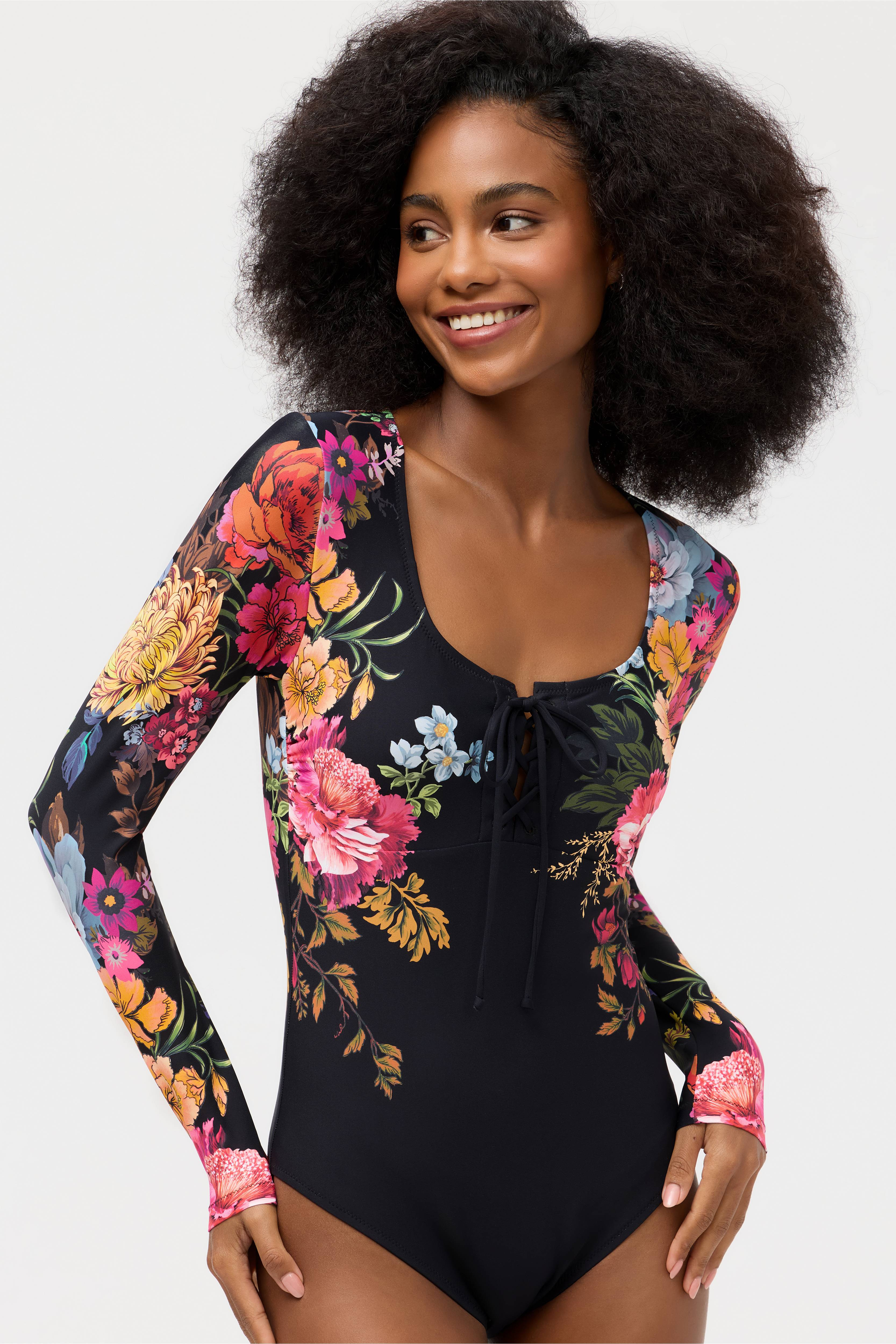 BACCARA TIE FRONT SURF ONE PIECE
                                
                               ... | Johnny Was