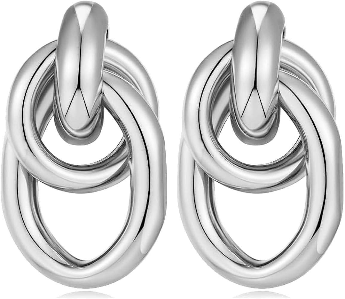 18K Gold Plated Drop Dangle Earrings for Women Gold Geometric Drop Dangle Earrings for Women Dain... | Amazon (US)