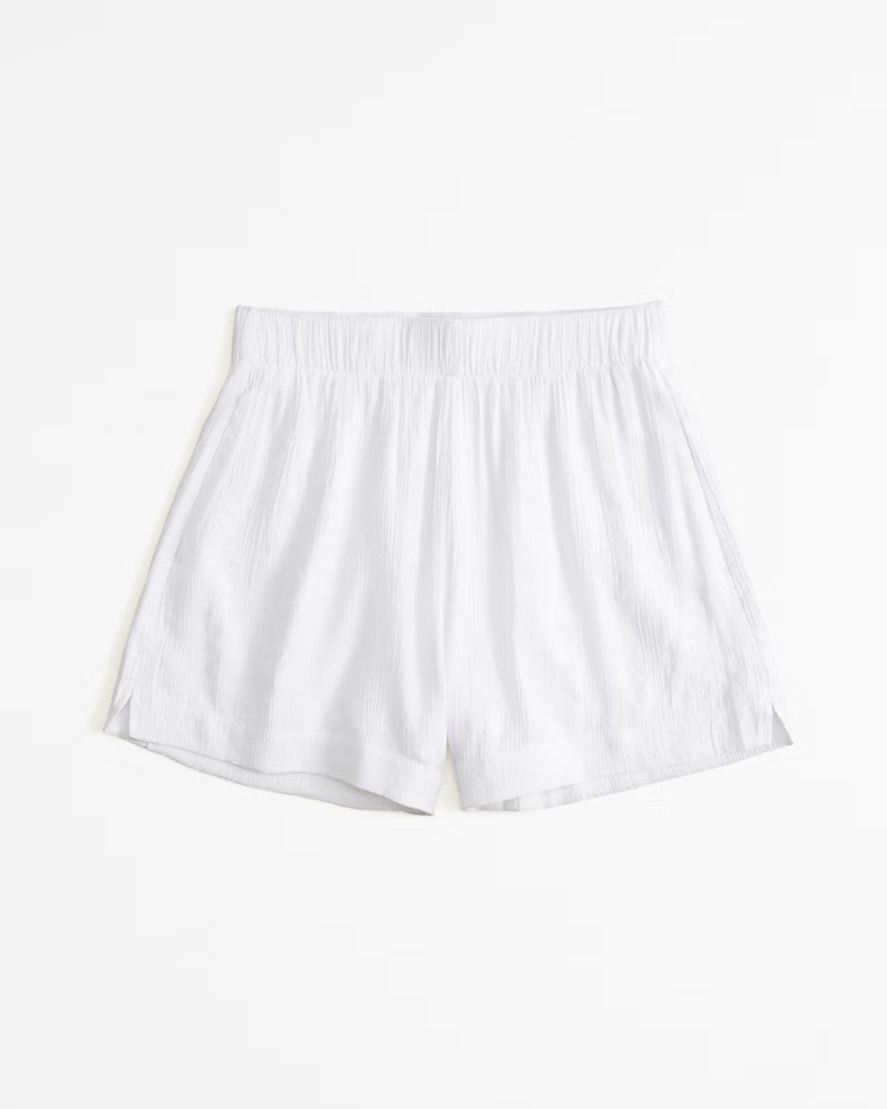 Women's Crinkle Textured Pull-On Short | Women's Bottoms | Abercrombie.com | Abercrombie & Fitch (US)