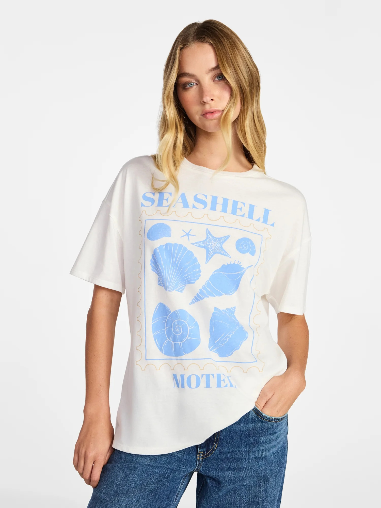 No Boundaries Washed Graphic Boyfriend Tee, Women's XXS-XXL | Walmart (US)