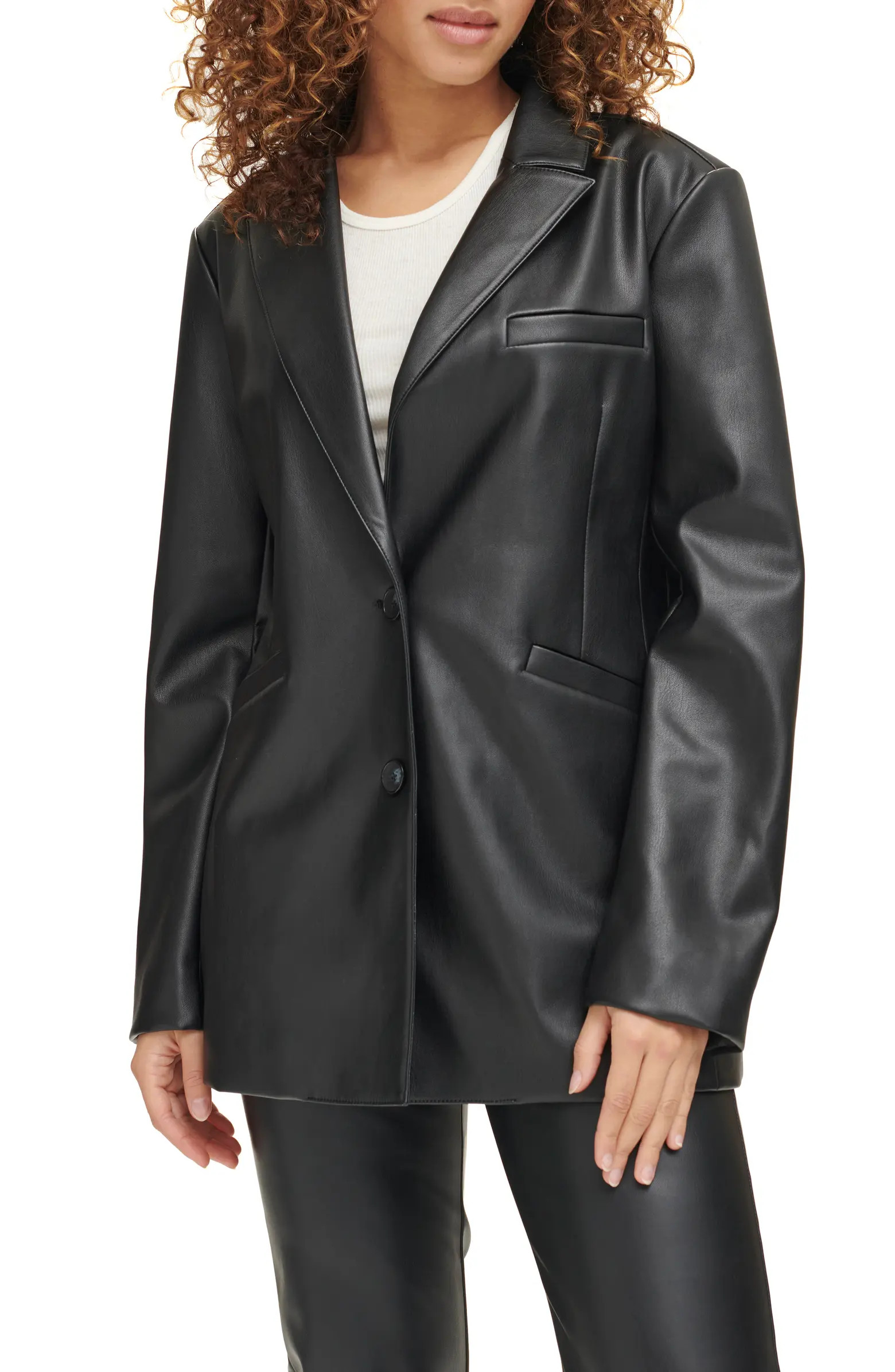 Faux Leather Blazer | Nordstrom