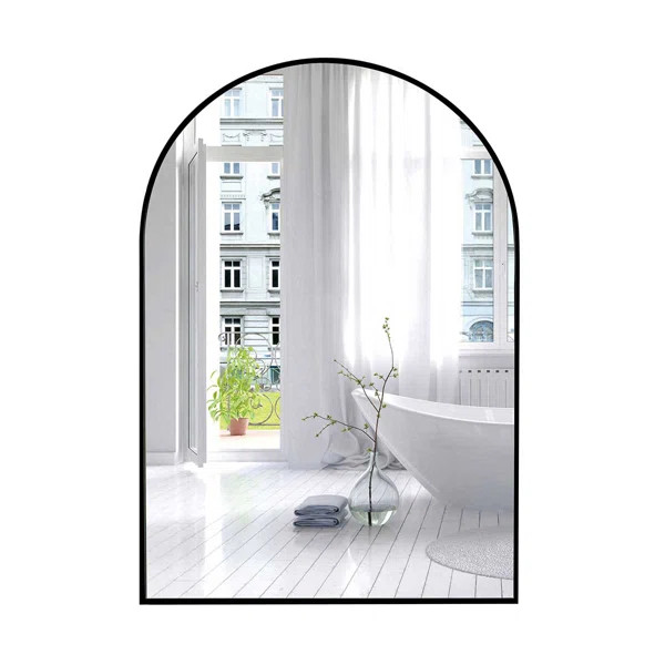 Metal Framed Arch Wall Mounted Mirror 24X36“ | Wayfair North America