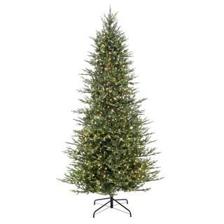 9 ft. Pre-Lit Slim Balsam Fir Artificial Christmas Tree with 800 UL-Listed Clear Incandescent Lig... | The Home Depot
