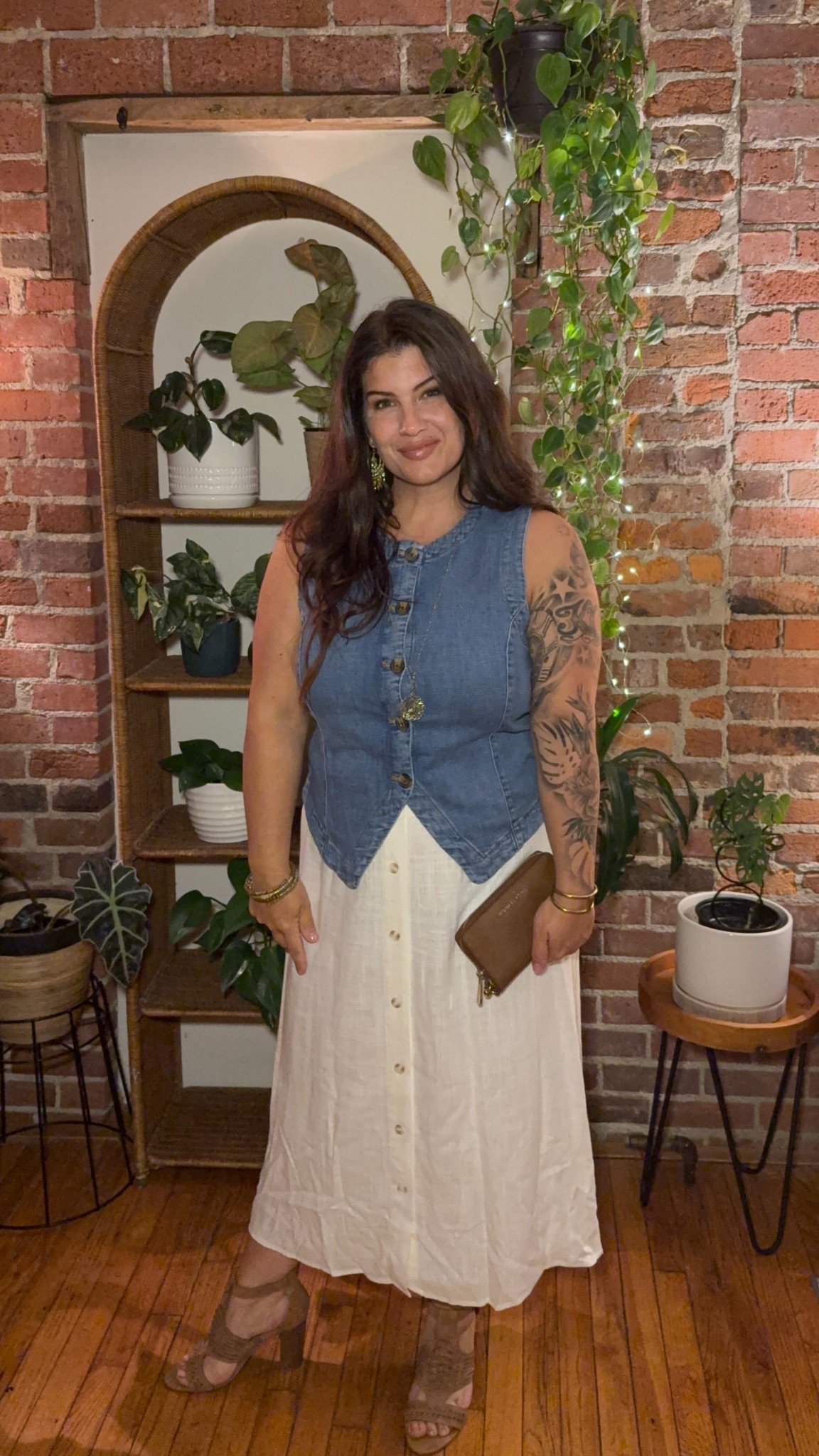 I’m in love with this vest and skirt, so comfy and versatile! Can easily be dressed up or down! 

For reference, I’m 5’3” and 185lbs. 
Wearing a size Large in both. 

#over40 #midsize #fashion #summeroutfits

#LTKOver40 #LTKMidsize #LTKFindsUnder50
