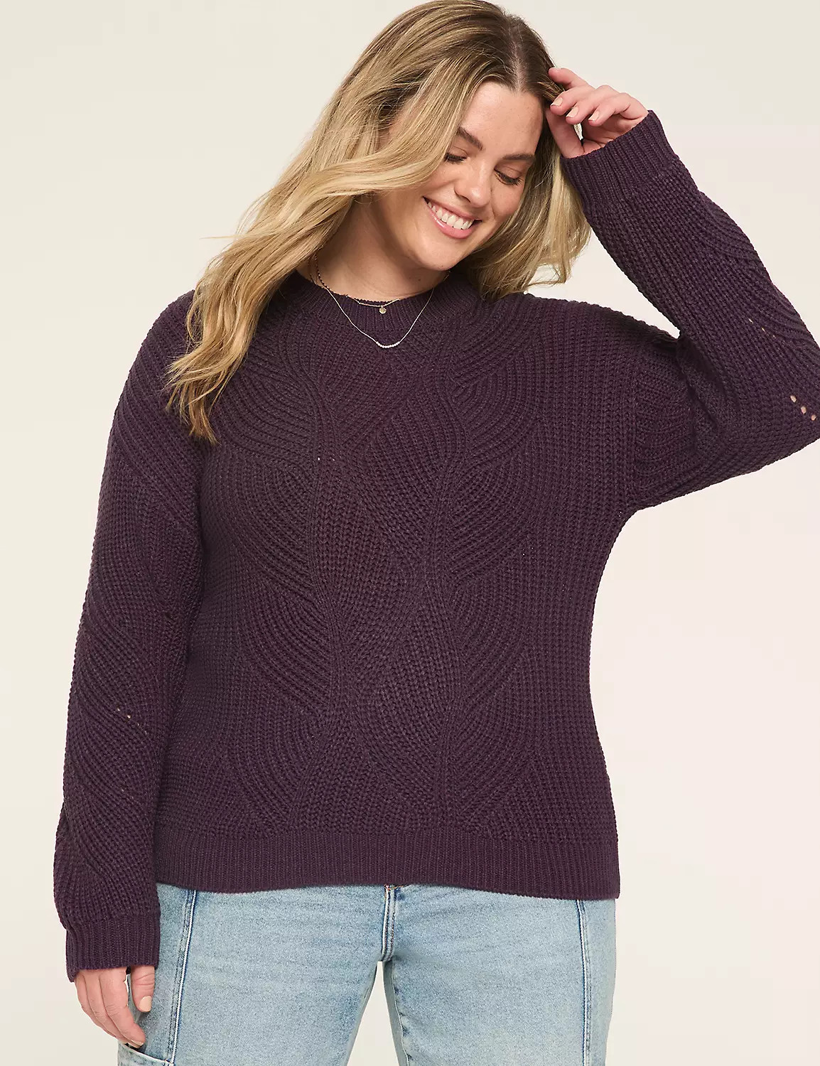Trellis Knit Pullover Sweater | LaneBryant | Lane Bryant (US)