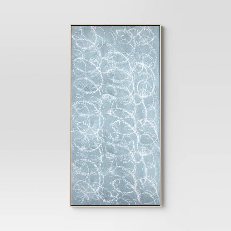 47" x 24" Squiggles Framed Printed Canvas Blue - Threshold™ | Target