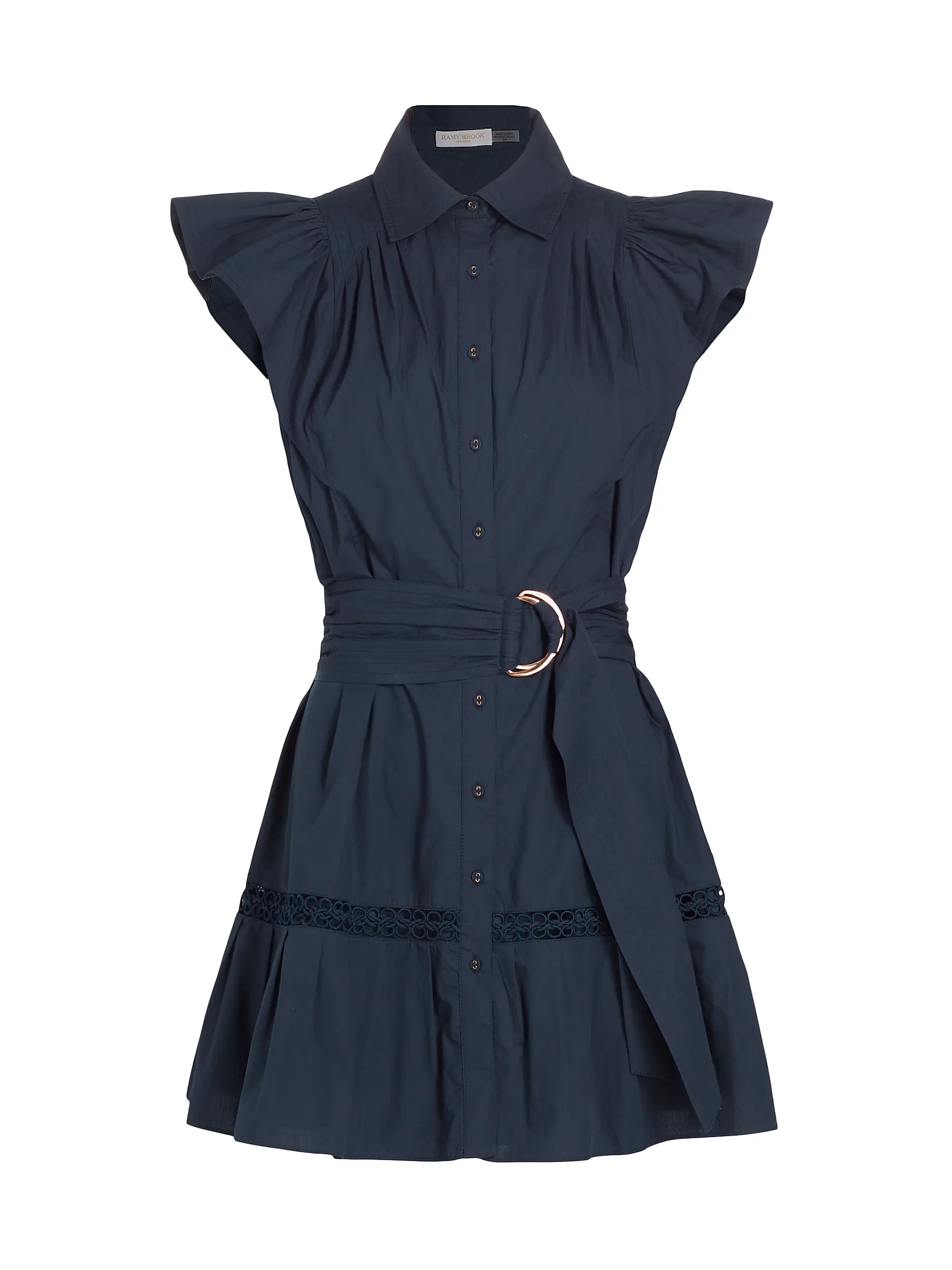Marceline Flutter-Sleeve Minidress | Saks Fifth Avenue