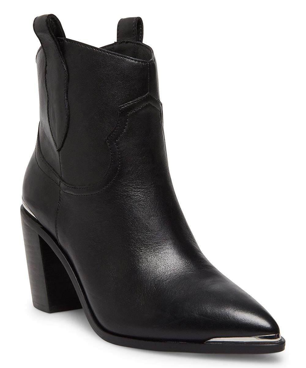 Steve Madden Women's Casual boots BLACK - Black Zora Leather Bootie - Women | Zulily