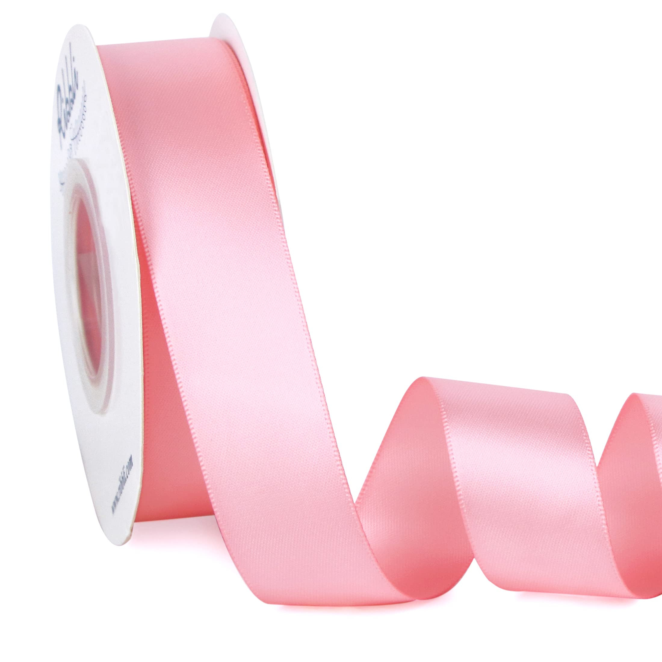 Ribbli Double Faced Pink Satin Ribbon,1” x Continuous 25 Yards,Use for Bows Bouquet,Gift Wrappi... | Amazon (US)
