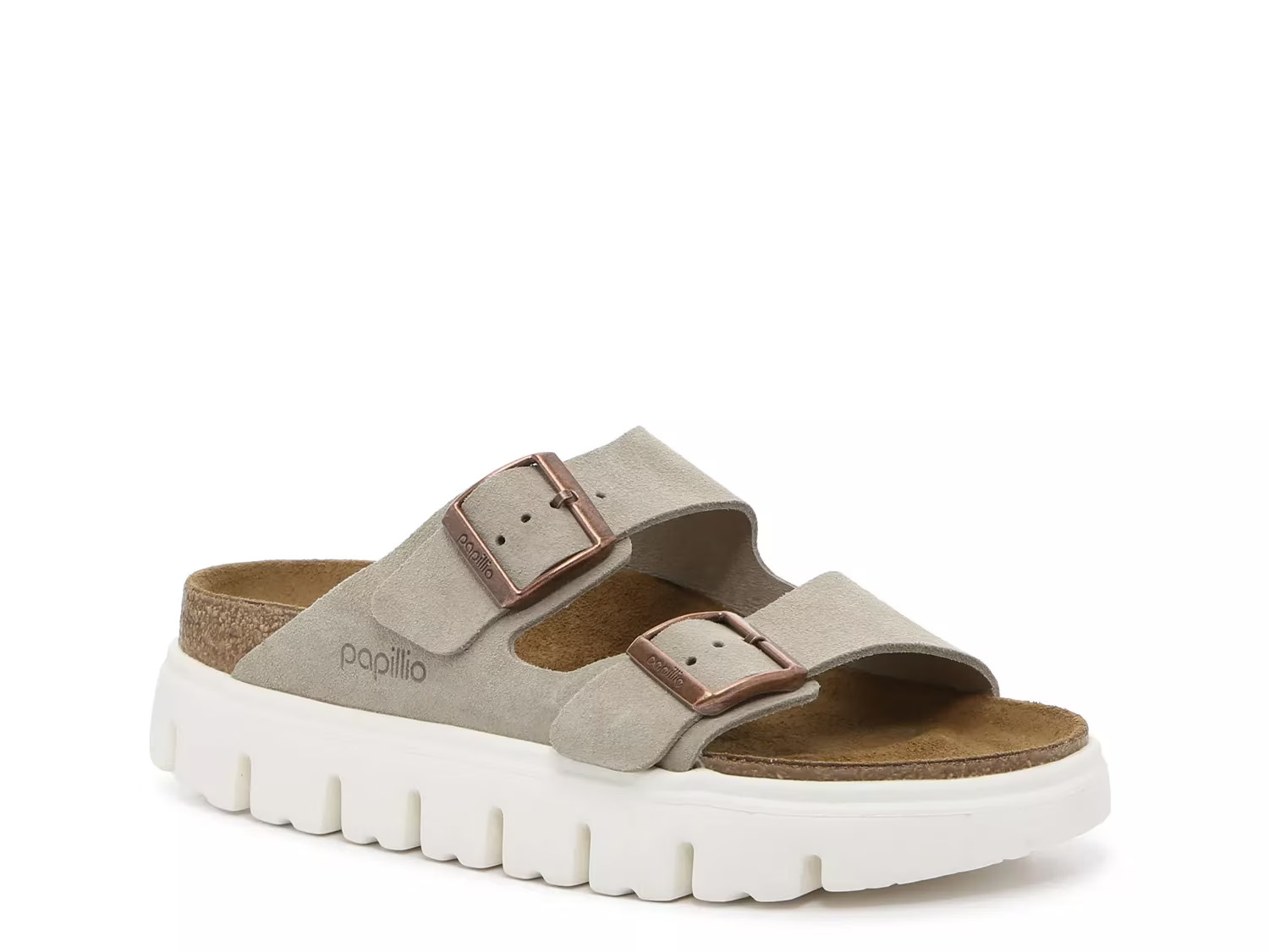 Papillio by Birkenstock Arizona Platform Slide Sandal | Women's | Taupe/Stone | Size EU 40 / US Wome | DSW