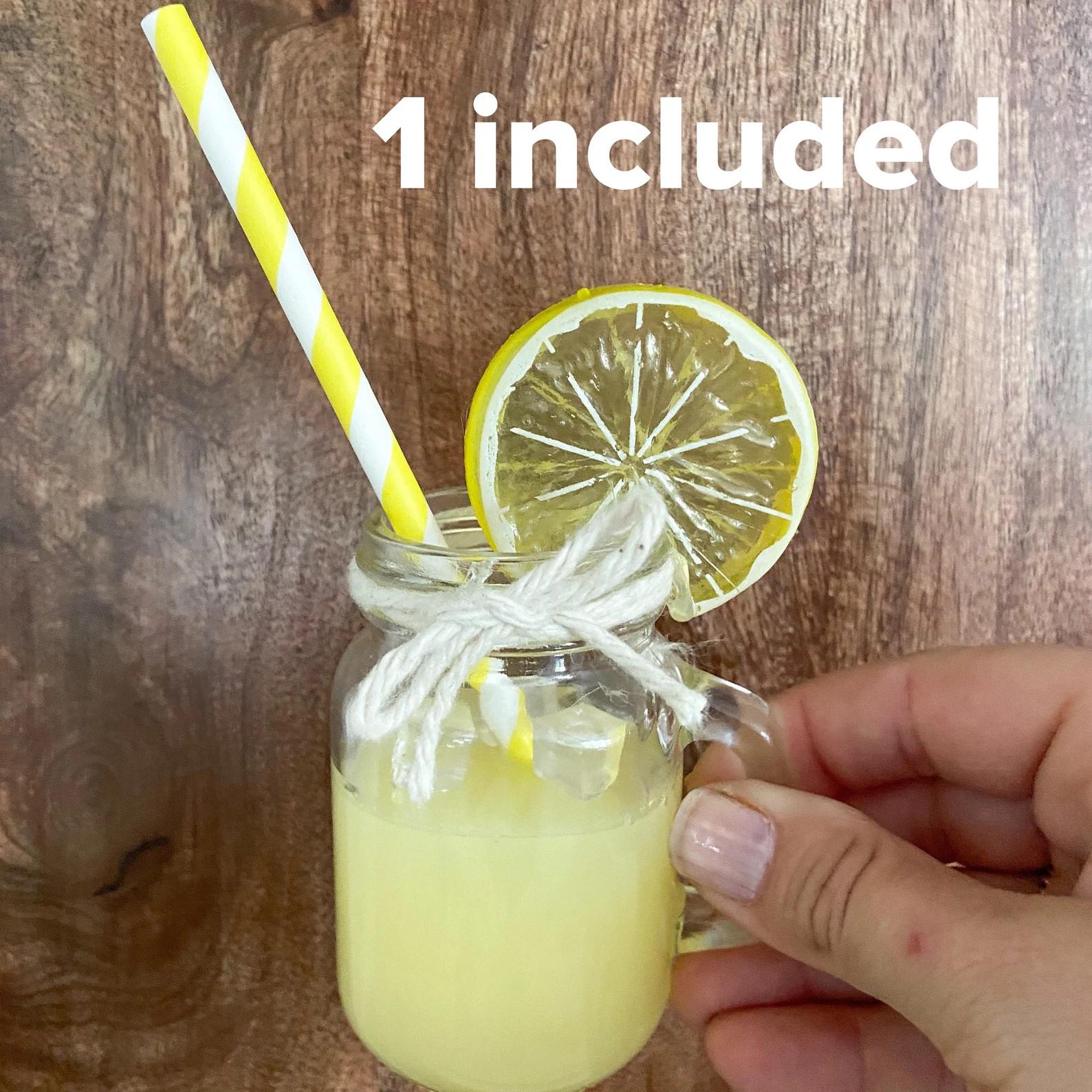 FAUX LEMONADE in MINI Glass Mason Jar  Old Fashioned Lemonade | Etsy | Etsy (US)