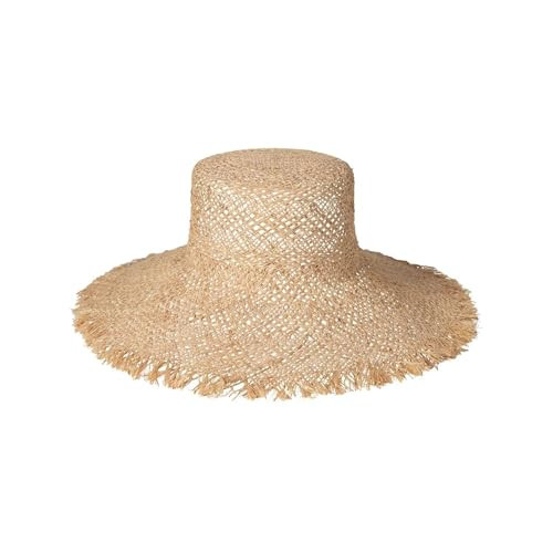 Lack of Color Women's The Sundowner Wide Brimmed Raffia Straw Boater Hat (Small (55 cm), Natural) | Amazon (US)