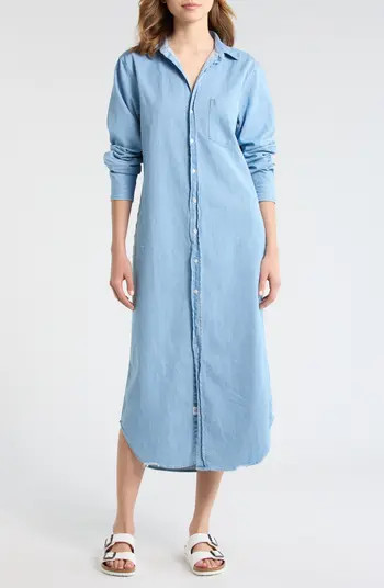 Rory Long Sleeve Denim Maxi Shirtdress | Nordstrom
