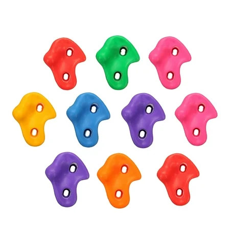 10Pcs/Set Plastic Colorful Kids Climbing Wall Rock Stones Holds Grip With Fixing Random color | Walmart (US)
