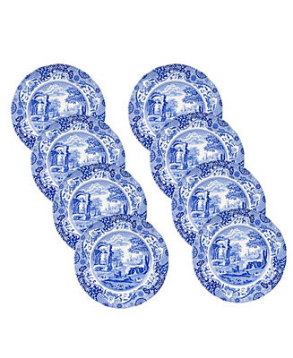 Blue Italian Salad Plates, Set of 8 | Macy's
