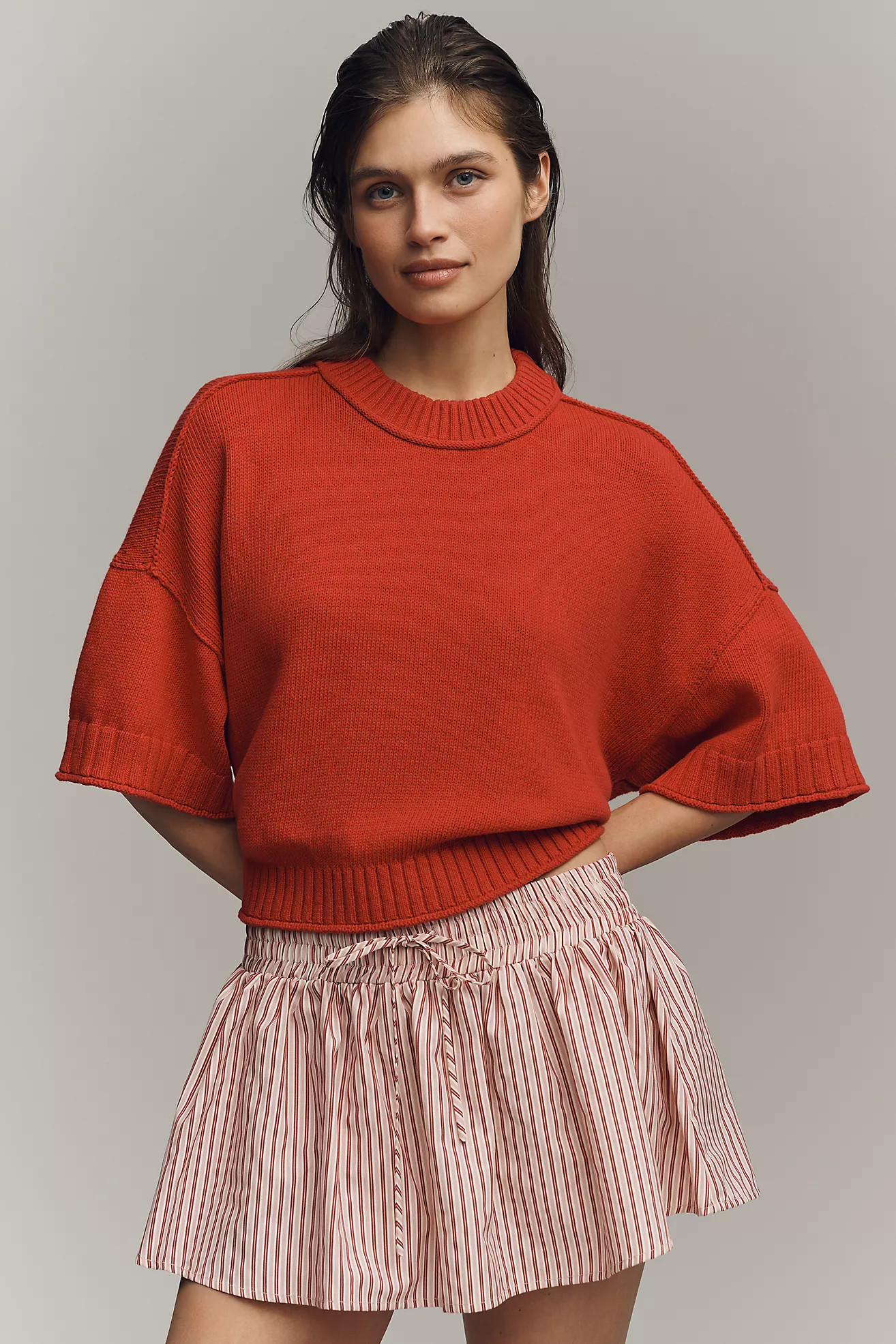 The Goldie Cotton Crew-Neck Sweater | Anthropologie (US)