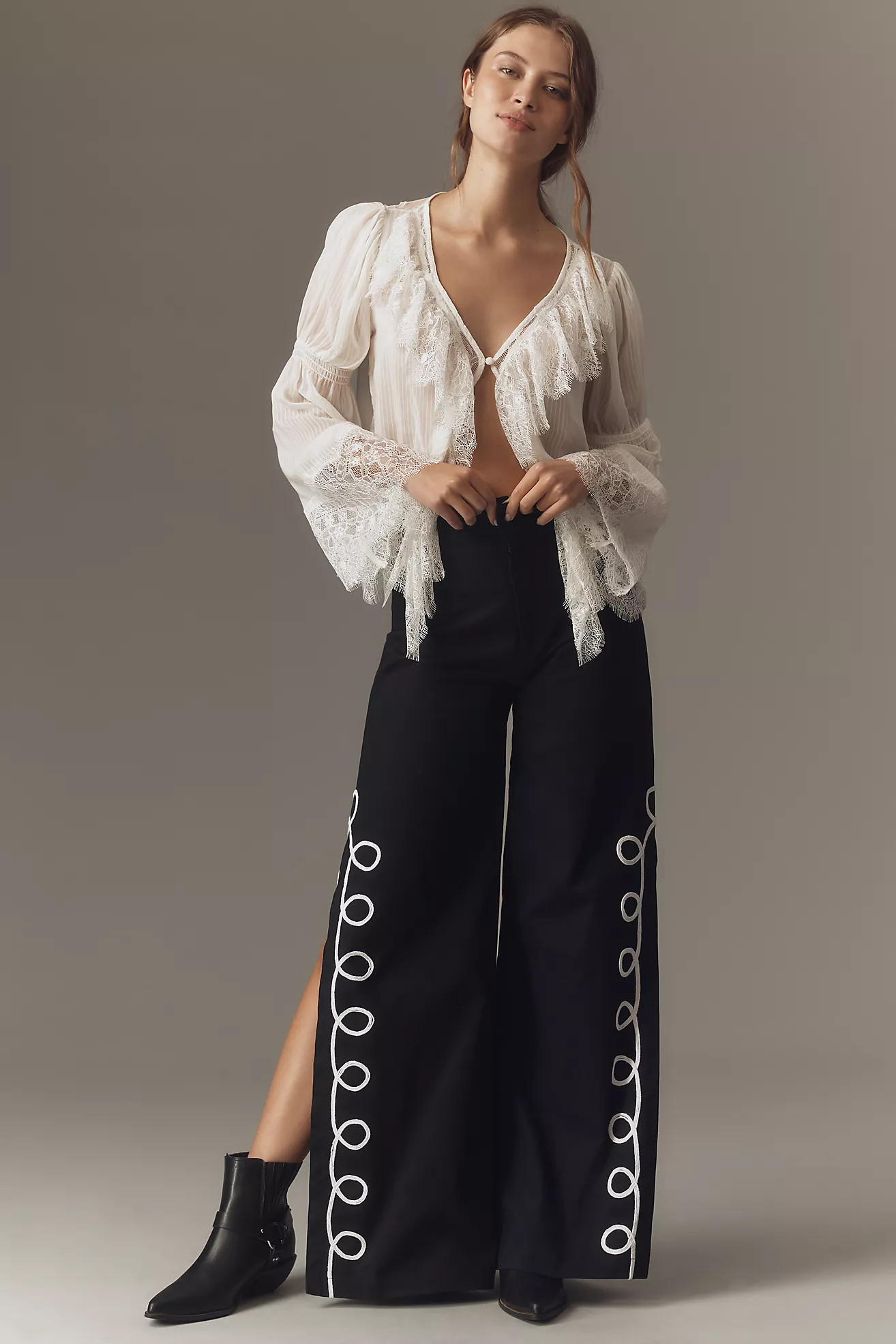 Mandinga Merlot High-Rise Pants | Anthropologie (US)
