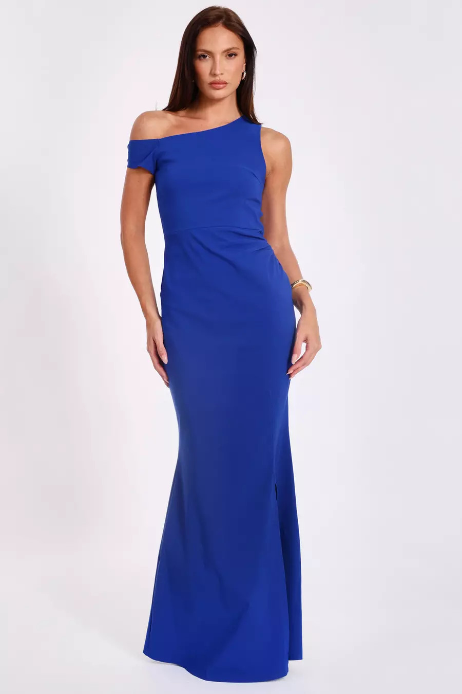Royal Blue Asymmetric Maxi Dress | Quiz Clothing