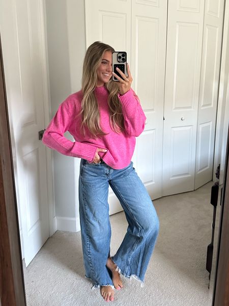 AE Woah So Soft Crewneck Sweater in PINK size XS. #AEpartner #AEjeans @americaneagle American Eagle. American Eagle outfitters. Fall fashion. Winter fashion. Denim. Jeans. Wide leg baggy jeans. Loungewear.  #outfit #ootd #outfitoftheday #outfitofthenight #outfitvideo #coldweatheroutfits #nightoutoutfit #holidaystyle #holidayoutfit #whatiwore #style #outfitinspo #outfitideas

#LTKSeasonal #LTKfindsunder50 #LTKHoliday