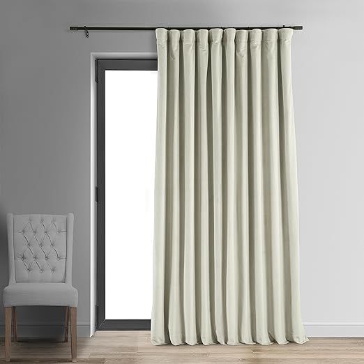 HPD Half Price Drapes Signature Blackout Velvet Curtains 96 Inches Long Extra Wide Heat & Full Li... | Amazon (US)