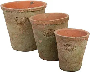 Esschert Design AT01 Aged Terracotta Round Pots (Set of 3) | Amazon (US)