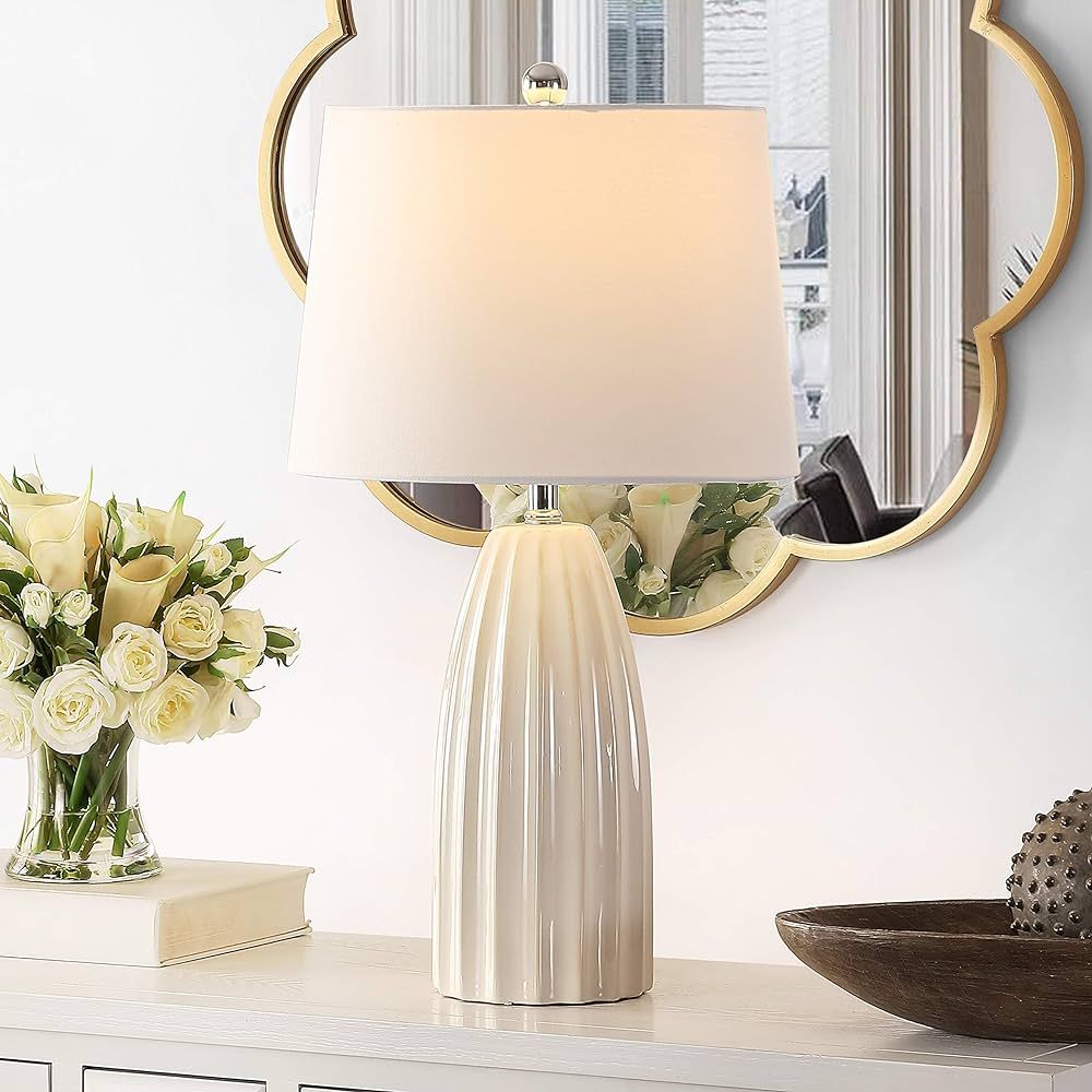 SAFAVIEH Lighting Collection Kayden Modern Ivory Ceramic 26-inch Bedroom Living Room Home Office ... | Amazon (US)