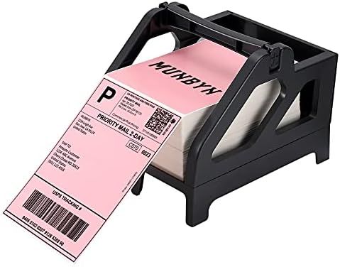 MUNBYN Label Holder for Rolls and Fan-Fold Labels, Shipping Label Roll Holder for Desktop Label Prin | Amazon (US)