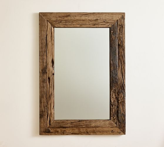 Reclaimed Pine Rectangular Wall Mirror | Pottery Barn (US)