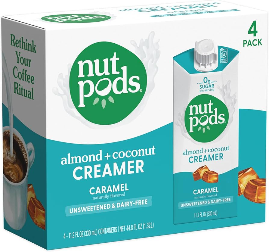 nutpods Caramel Coffee Creamer - Unsweetened Non Dairy Creamer Made from Almonds and Coconuts - K... | Amazon (US)