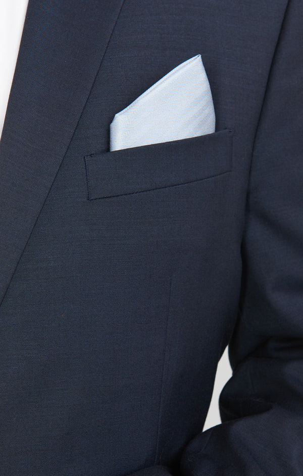 Sam Pocket Square ~ Steel Blue Solid | Show Me Your Mumu