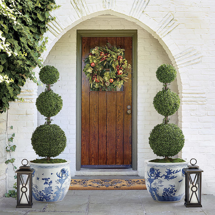 Blue Ming Handpainted Ceramic Planters | Frontgate | Frontgate