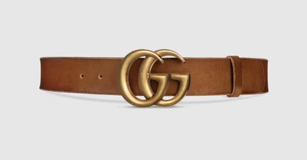Gucci Leather belt with Double G buckle | Gucci (AU)