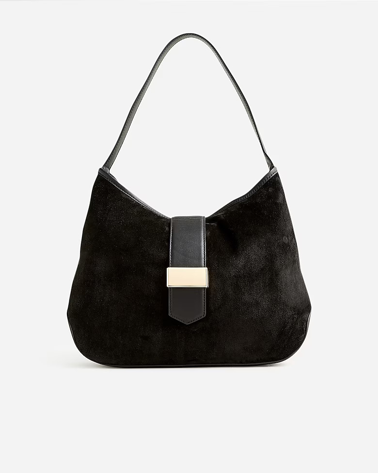 Berkeley suede and leather shoulder bag | J. Crew US